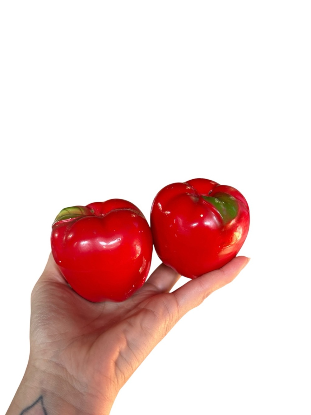 Vintage red apple salt and pepper set